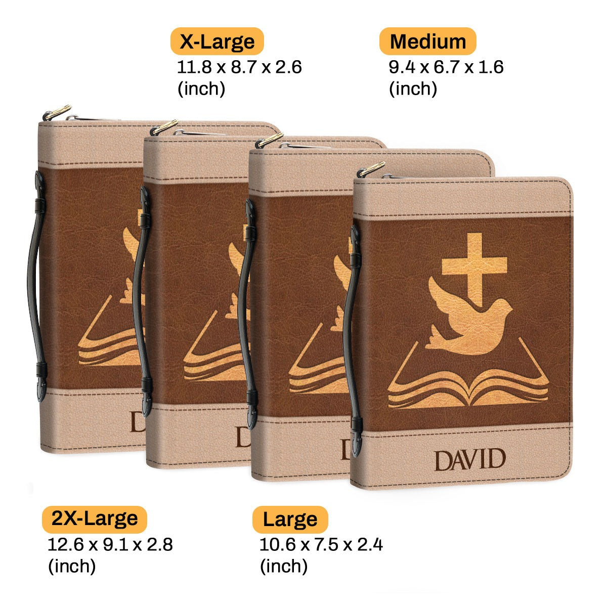 By Grace Through Faith Bible Carrying Case With Zipper, Personalized Cross Bible Cover, Christian Gift, Bible Covers Jesus Gifts